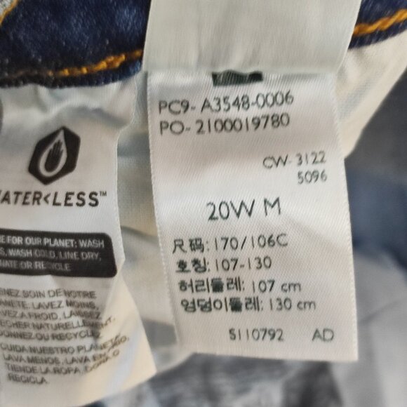 Levi's 501 jeans women's sz 20W denim blue colour classic traditional button fly - Picture 6 of 16